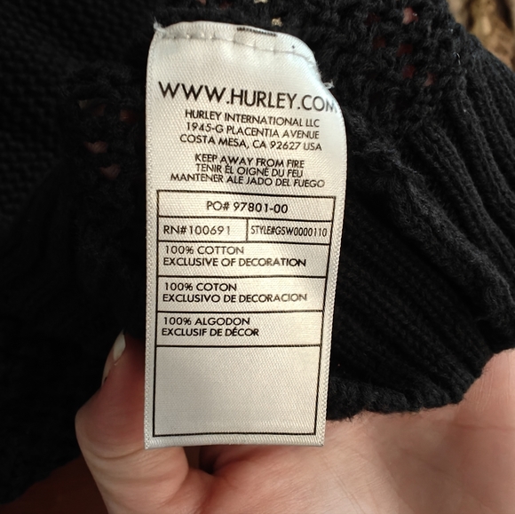 Hurley mesh summer sweater - Picture 4 of 4